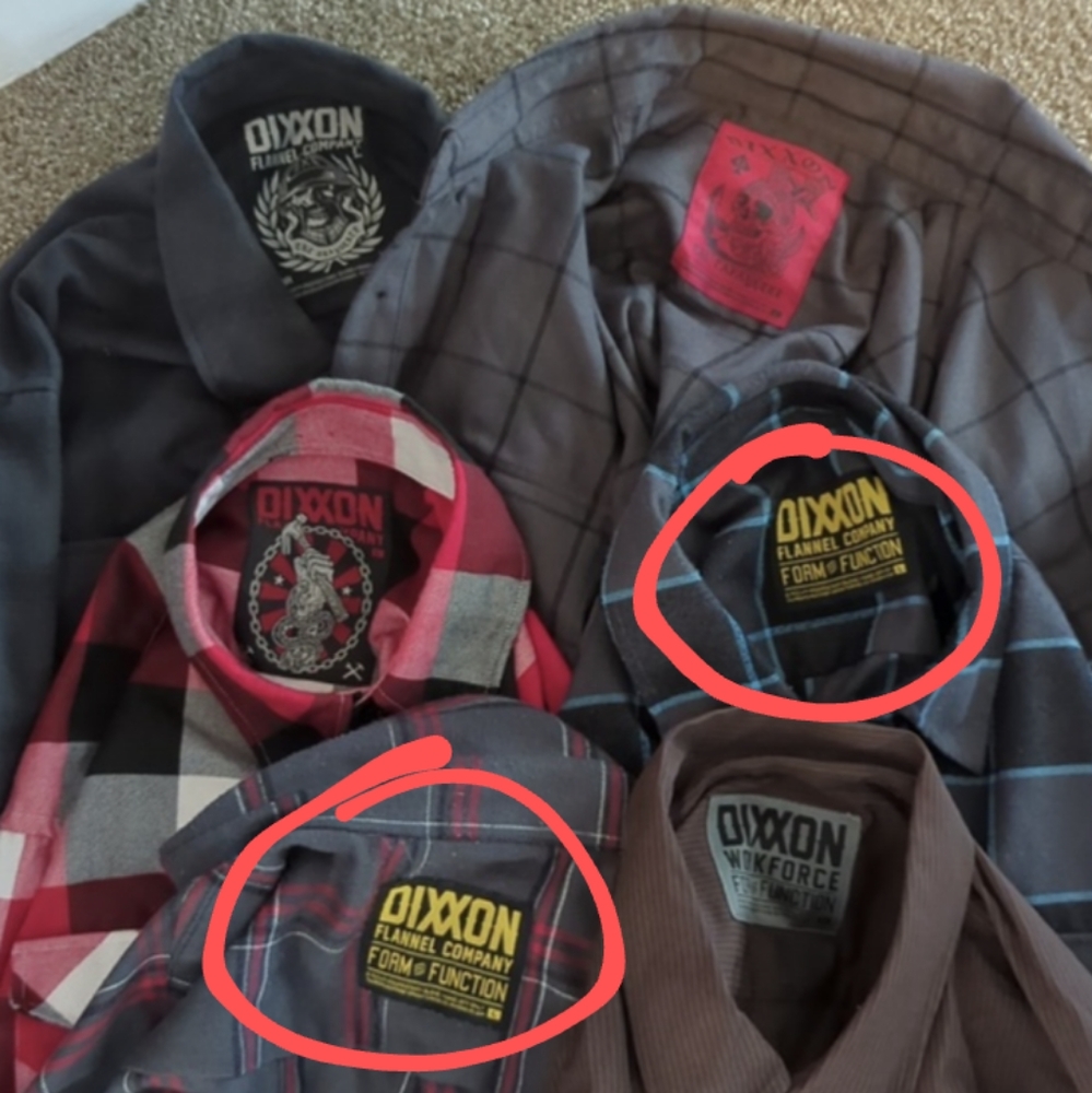 Dixxon Two Shirt Bundle - Circled Shirts Only Size Large